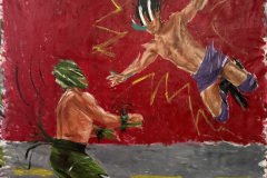 Mascara-contra-Cabellera-2025-oil-on-canvas-150x150-cm.-Available